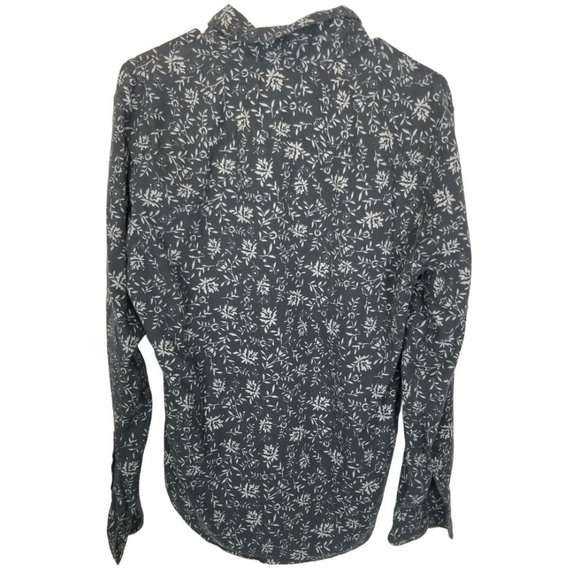 Abercrombie & Fitch Mens M Black Floral Long Sleev - Picture 8 of 8